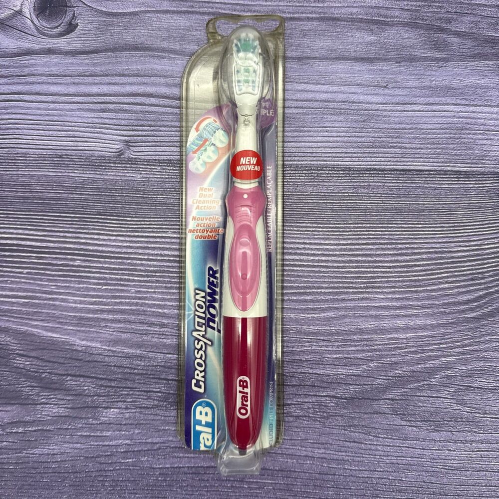 Oral B Cross Action Power Toothbrush Battery SOFT Rotating PINK READ DESCRIPTION